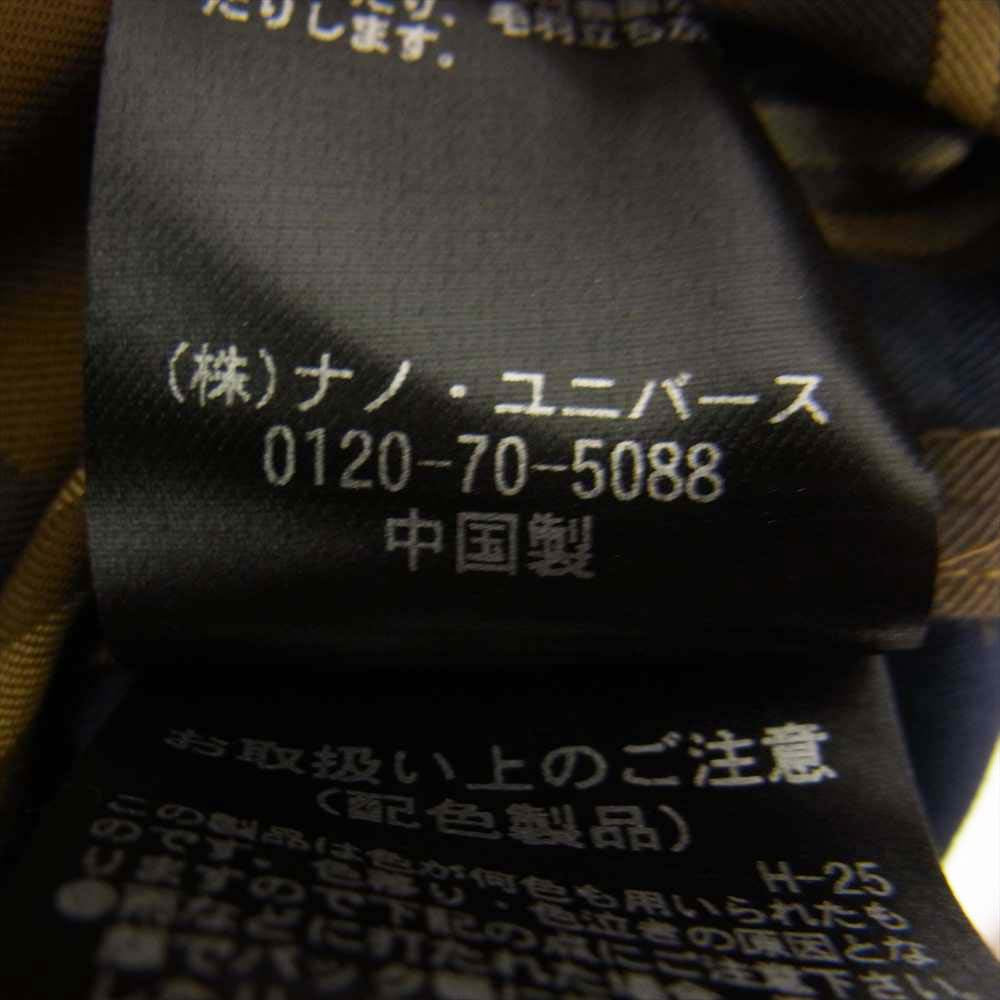 nano universe ナノユニバース イレギュラー マドラスチェック シャツ ブラウン系 XL【新古品】【未使用】【中古】