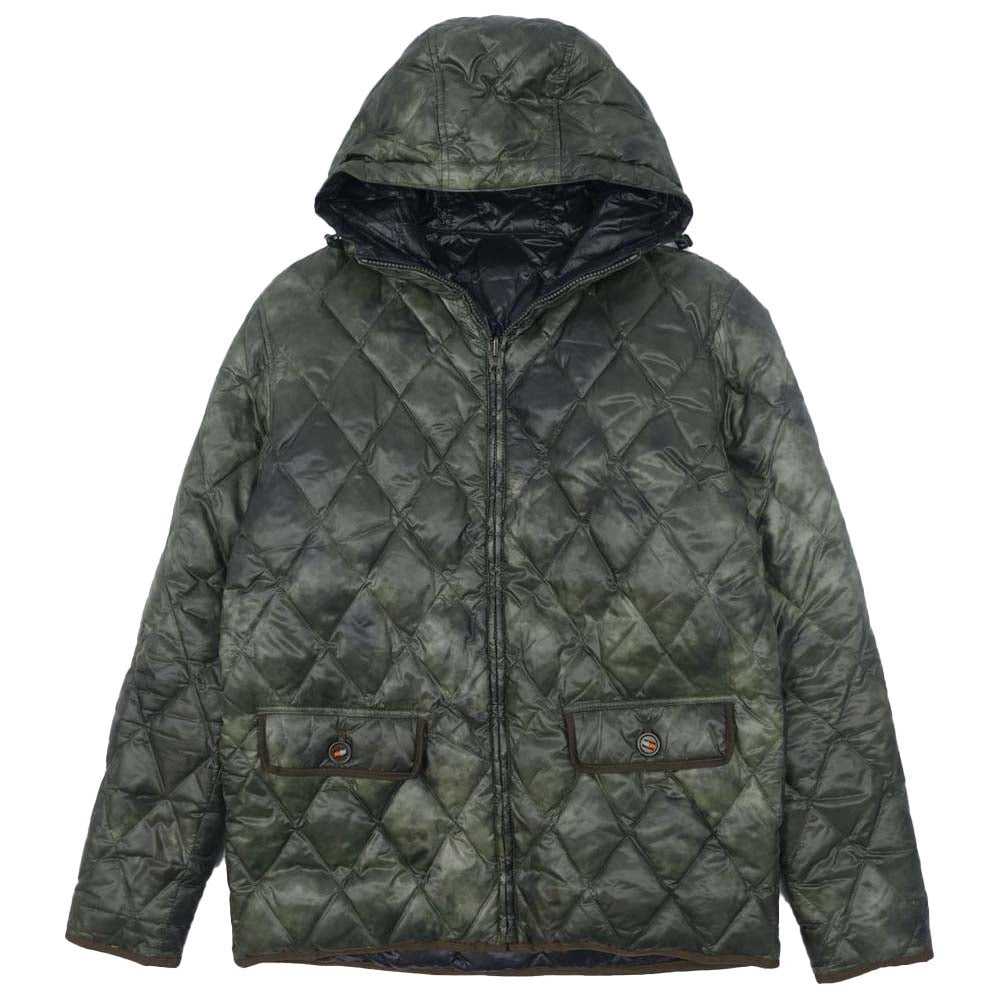 Paul Smith ポール・スミス リバーシブル キルティング ダウン ジャケット カーキ系 ネイビー系 XL【中古】