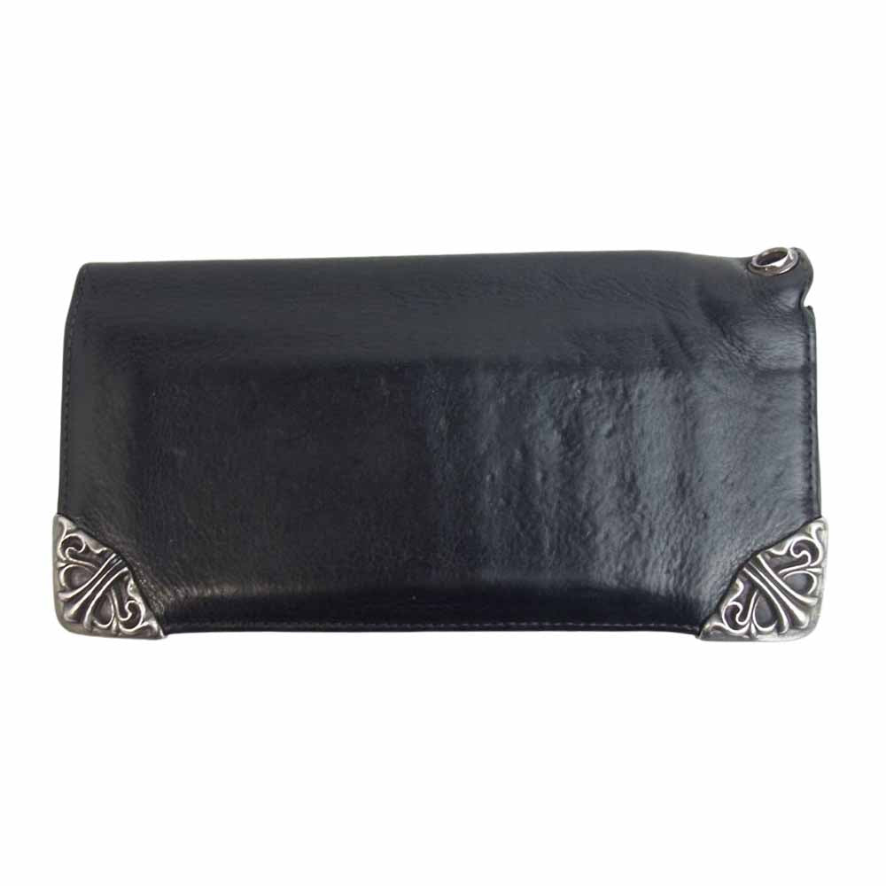CHROME HEARTS クロムハーツ（原本無） LNG SNGL FLD TIPS シングルフォールド ウォレット ブラック系【中古】