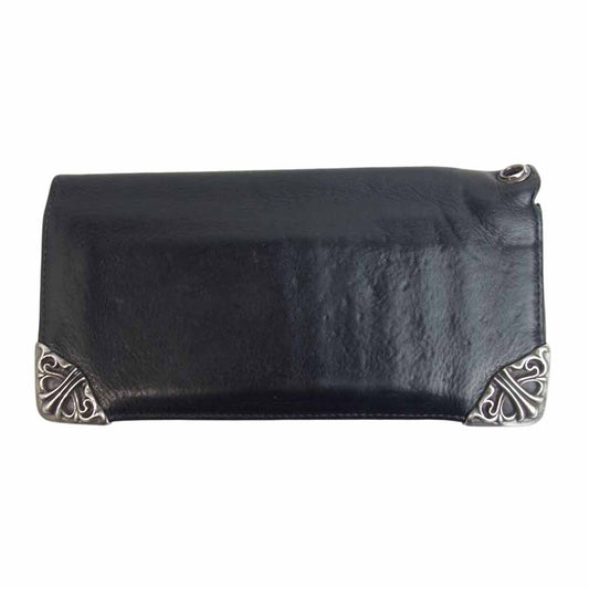 CHROME HEARTS クロムハーツ（原本無） LNG SNGL FLD TIPS シングルフォールド ウォレット ブラック系【中古】