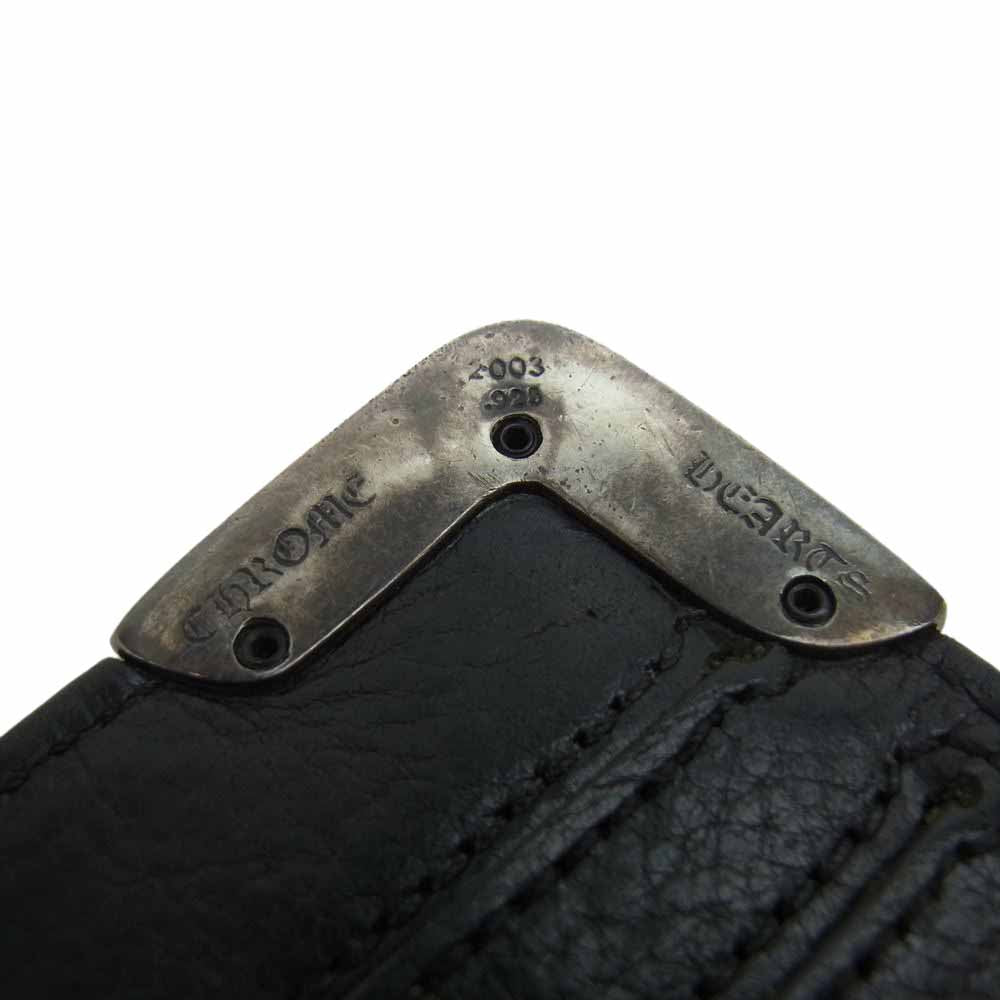 CHROME HEARTS クロムハーツ（原本無） LNG SNGL FLD TIPS シングルフォールド ウォレット ブラック系【中古】