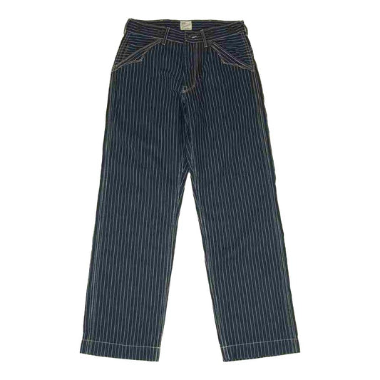 schott ショット 3136004 PERFECTO OLD HICKORY WORK PANTS ヒッコリー ワーク パンツ ネイビー系 28【中古】