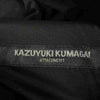 KAZUYUKI KUMAGAI ATTACHMENT カズユキクマガイアタッチメント 20AW KP03-004 W/Pe シャンブレーギャバ ベルト付 ワイドテーパードパンツ ブラック系 1【中古】