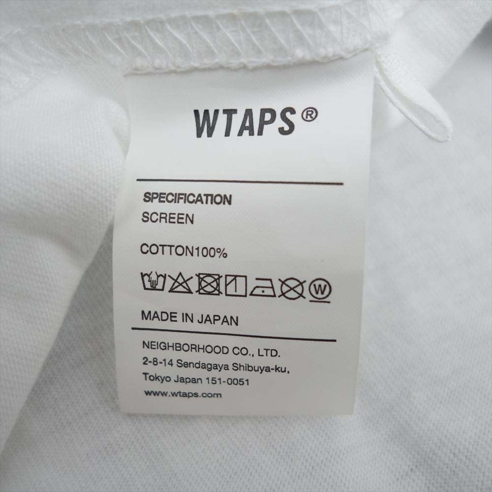 WTAPS ダブルタップス 20AW WTVUA DOT TEE SCREEN プリント Tシャツ ホワイト系 L【中古】