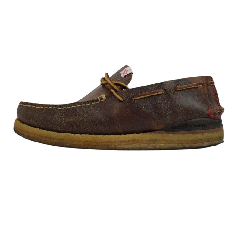 VISVIM ビズビム CANOE MOC-FOLK カヌー モック モカシン ブラウン系 US9.5【中古】