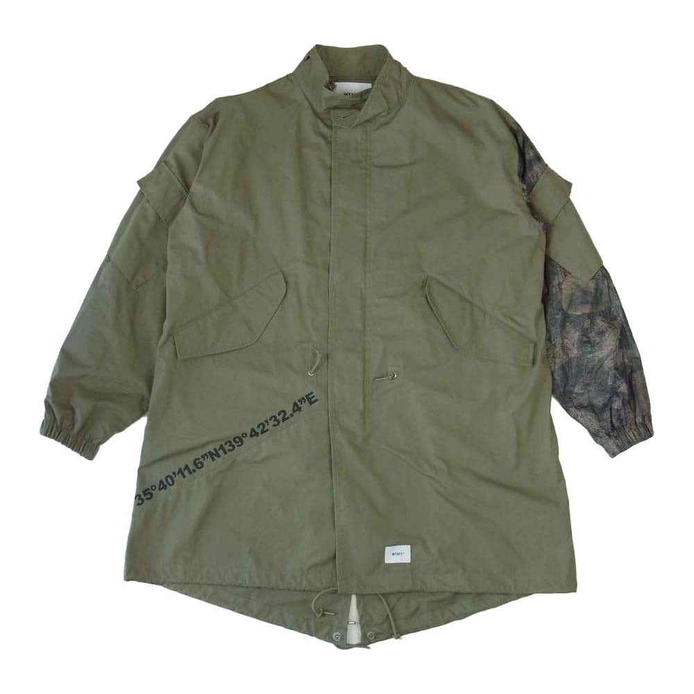 WTAPS ダブルタップス 20SS 201WVDT-JKM01 W51 JACKET.COTTON WEATHER ミリタリー フィッシュテール ミリタリー コート カーキ系 1【極上美品】【中古】