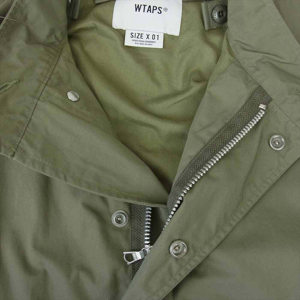 WTAPS ダブルタップス 20SS 201WVDT-JKM01 W51 JACKET.COTTON WEATHER ミリタリー フィッシュテール  ミリタリー コート カーキ系 1【極上美品】【中古】