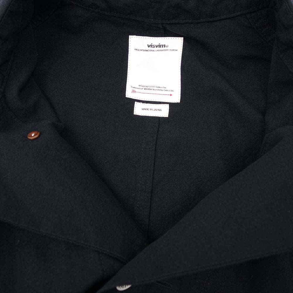 VISVIM ビズビム 19SS 118205013016 GREASE MONKEY COAT (C/LI) グリース モンキー コート ブラック系 1【極上美品】【中古】