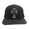 CHROME HEARTS クロムハーツ（原本無） CHクロス 刺繍 トラッカー キャップ ブラック系【中古】