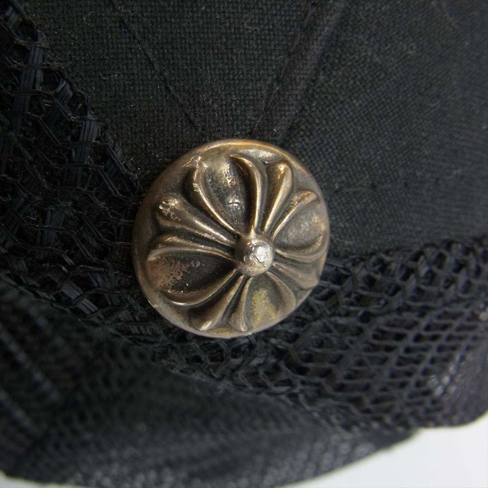 CHROME HEARTS クロムハーツ（原本無） CHクロス 刺繍 トラッカー キャップ ブラック系【中古】