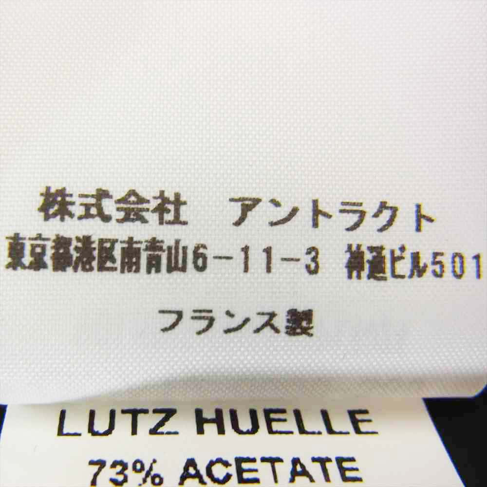 ルッツヒュエル LZ-A19-0000-389 国内正規品 フランス製 プリーツ 切替 ノースリーブ ワンピース ブラック系 34【中古】