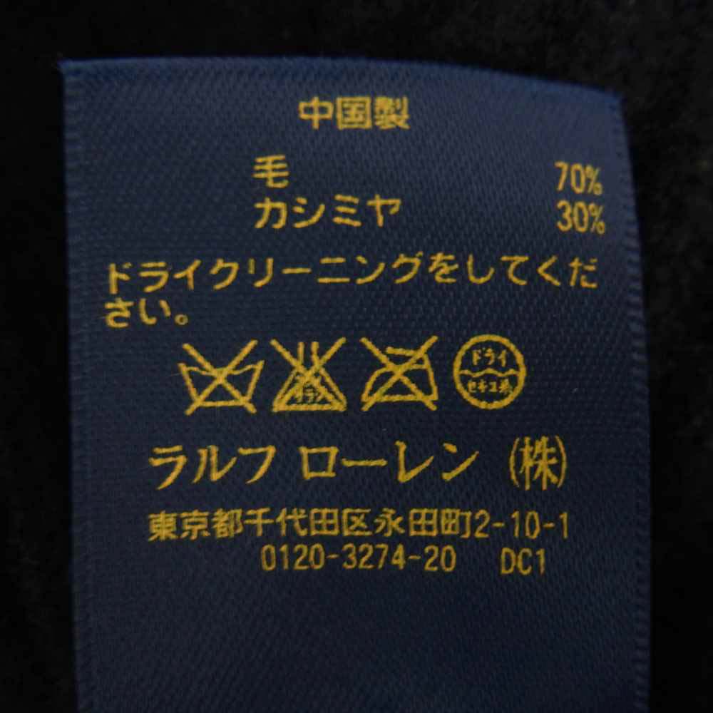 POLO RALPH LAUREN ポロ・ラルフローレン 国内正規品 カシミヤ混 ドレープ カーディガン ブラック系 XS【中古】