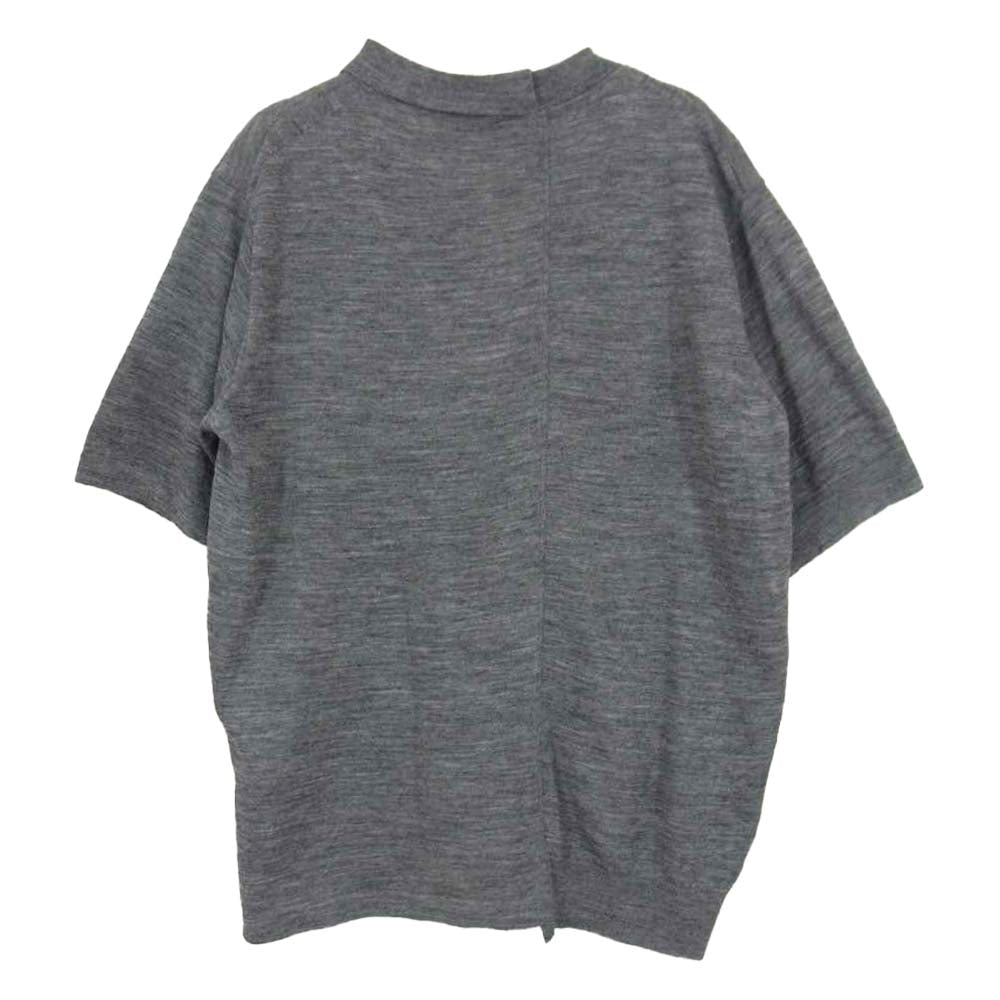 kolor カラー 21SS 21SCM-N05303 ドッキング ポロシャツ 半袖ニット グレー系 3【美品】【中古】
