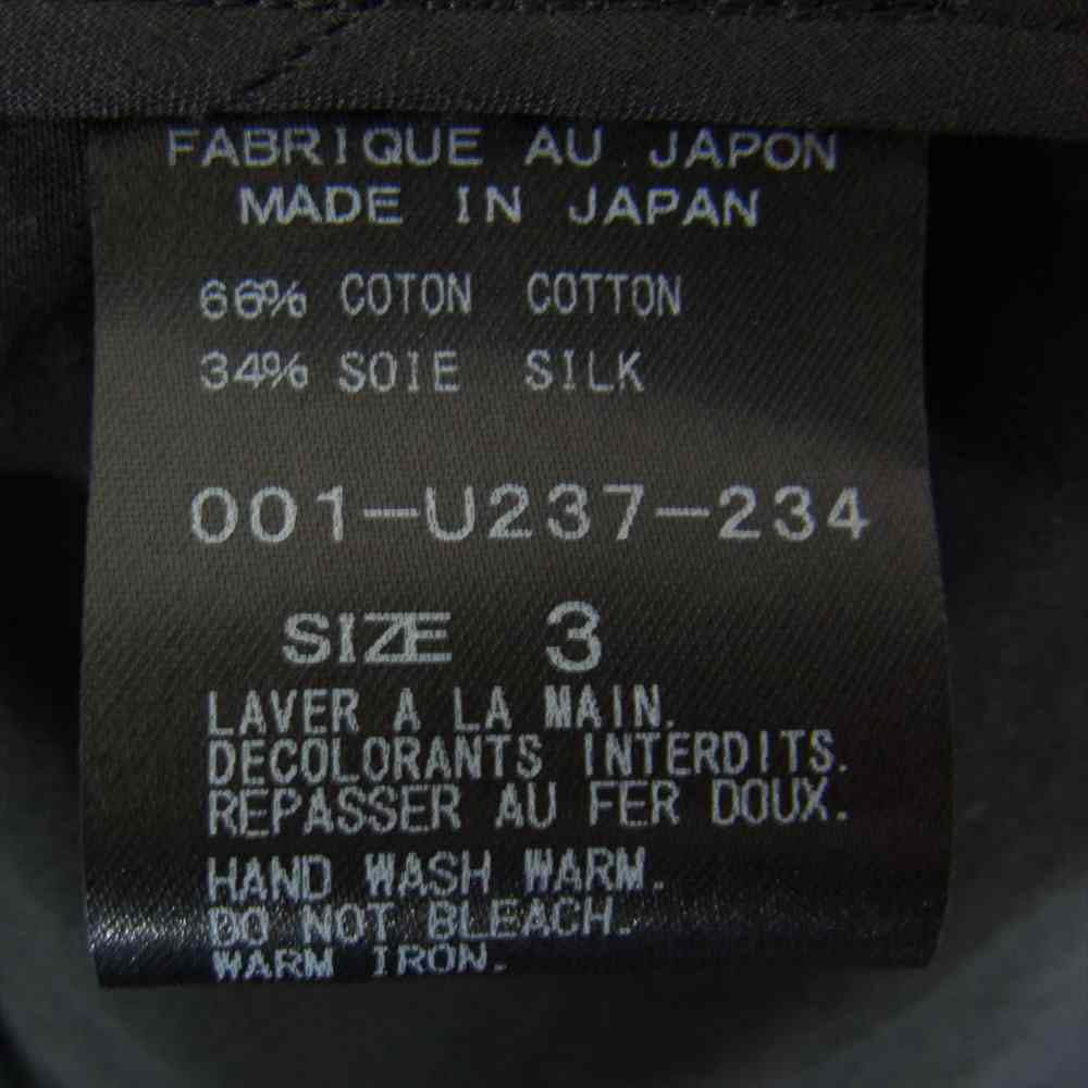 アーツアンドサイエンス 001-U237-234 20AW メンズ シルク混 テーラードジャケット ブラック系 3【中古】