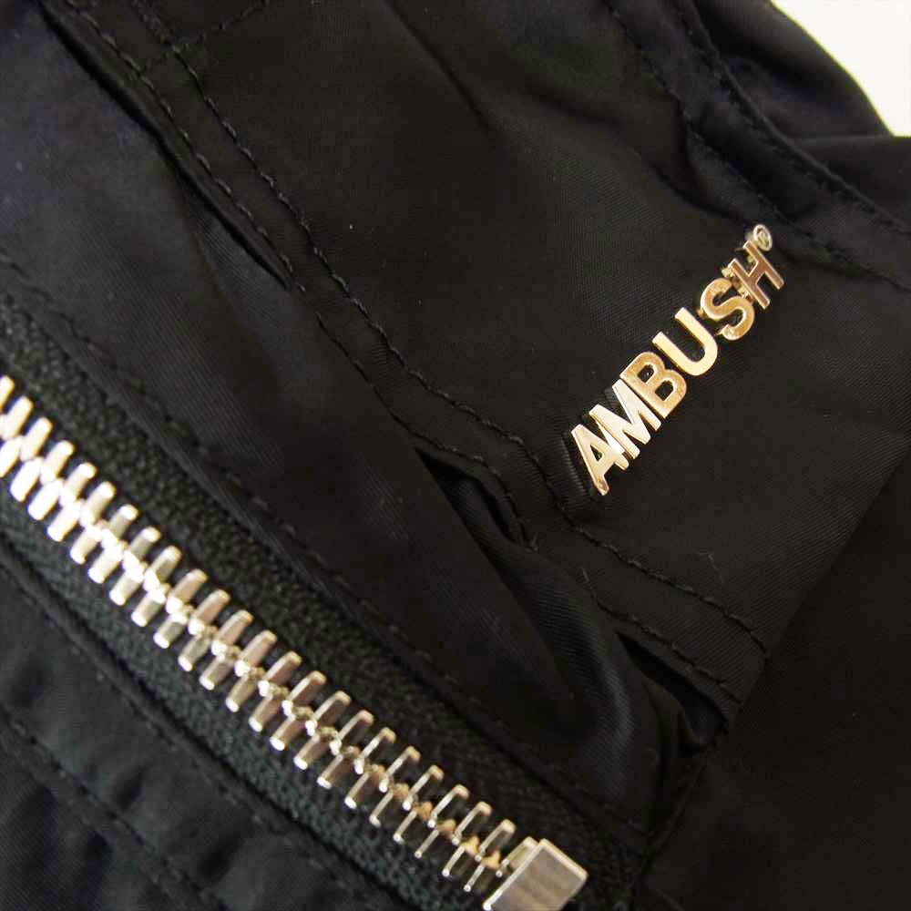 AMBUSH アンブッシュ KIMONO JACKET ナイロンツイル 着物 ジャケット ブラック系 50【美品】【中古】