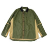Sacai サカイ 21-02583M Cotton Poplin Shirt コットンポプリン ドッキング シャツ ジャケット カーキ系 3【美品】【中古】