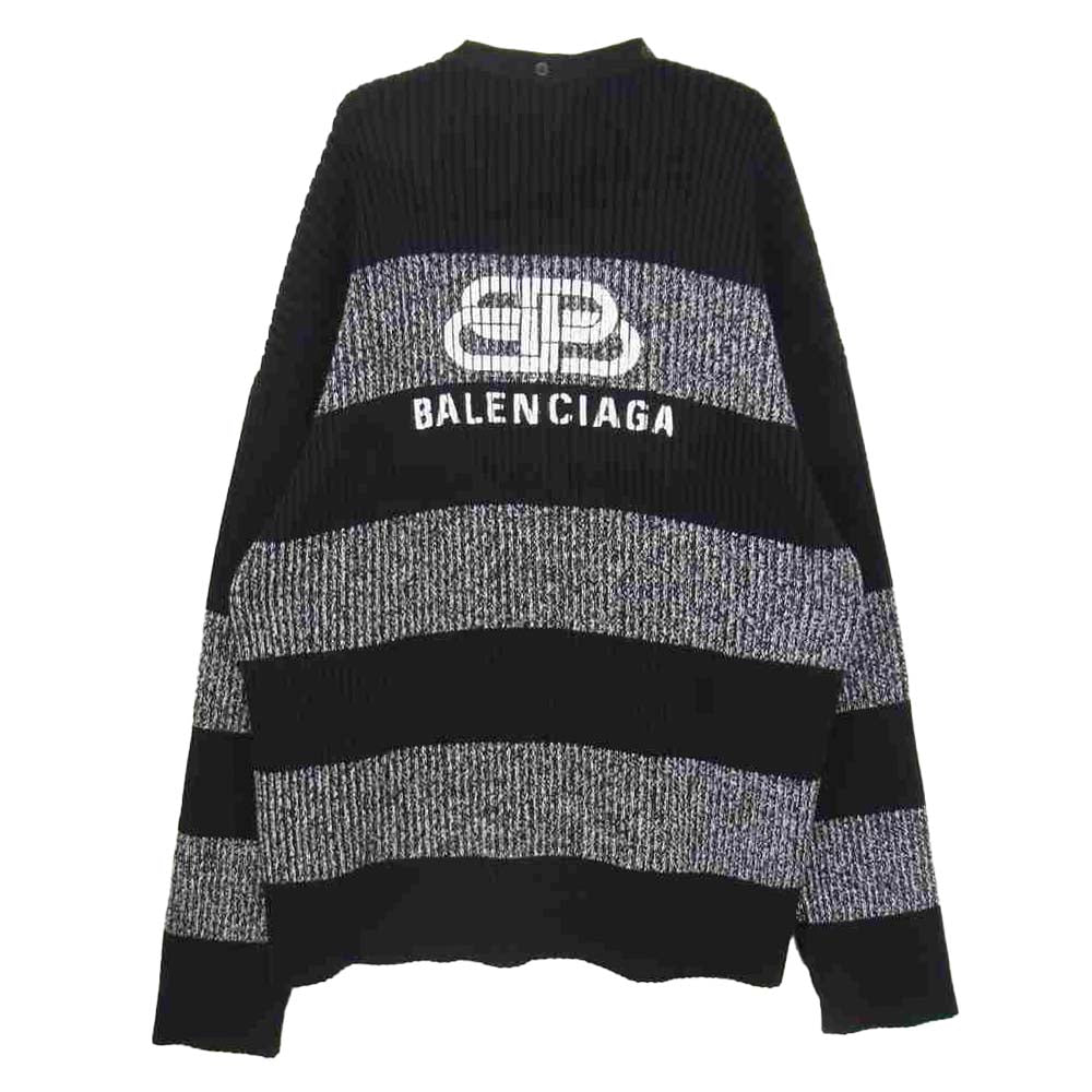 BALENCIAGA バレンシアガ ボーダー  ロゴTシャツ　オーバーサイズ