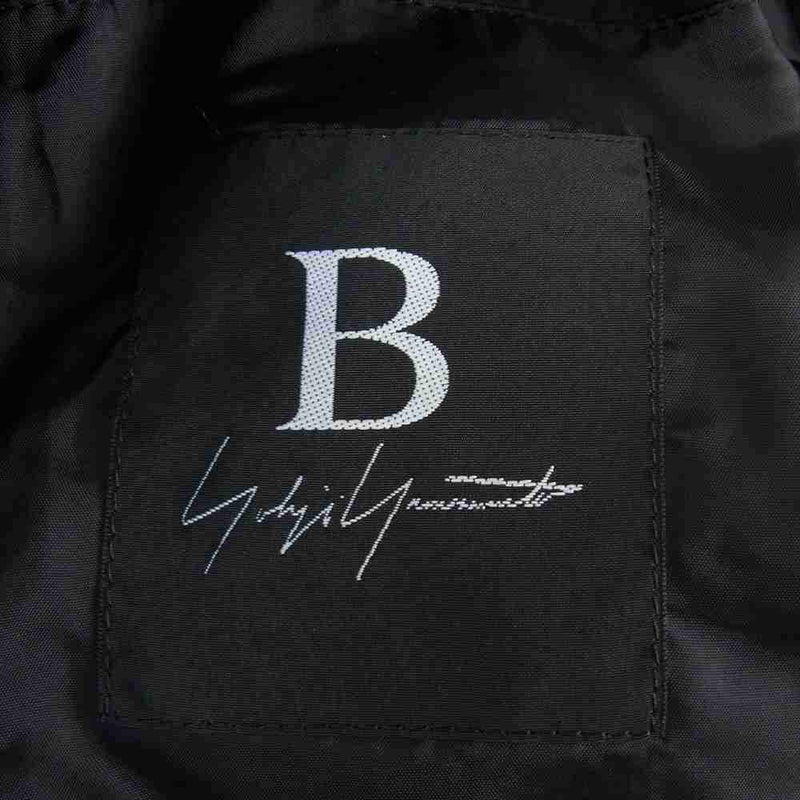 Yohji Yamamoto ヨウジヤマモト B ビー NV-C52-105 18AW Wool Viyella Double Fastener  Coat ダブルファスナー メルトン フーデッド コート ブラック系 3【中古】