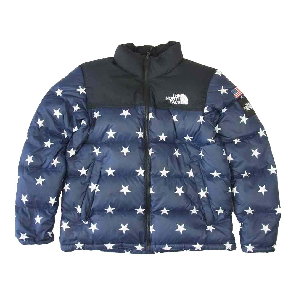 THE NORTH FACE ノースフェイス NF0A3BZ9 海外並行品 International Pack USA Star Nuptse Jacket ヌプシ ダウン ジャケット ネイビー系 L【中古】