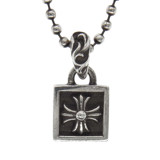 CHROME HEARTS クロムハーツ（原本無） フレームドチャーム CHプラス ボールチェーン ネックレス シルバー系【中古】