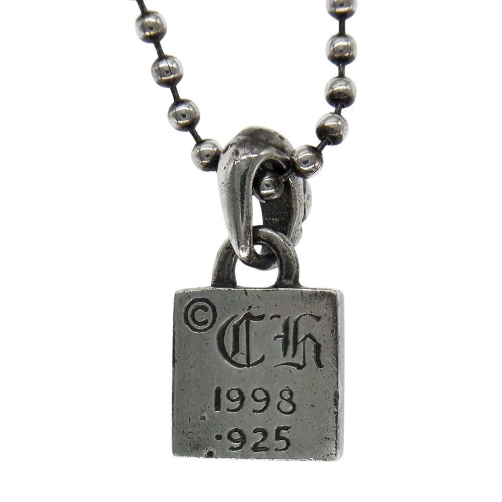 CHROME HEARTS クロムハーツ（原本無） フレームドチャーム CHプラス ボールチェーン ネックレス シルバー系【中古】