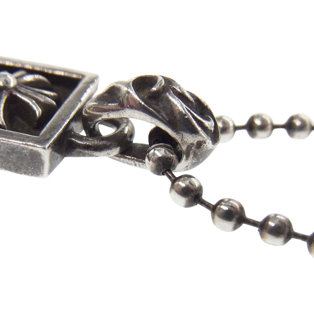 CHROME HEARTS クロムハーツ（原本無） フレームドチャーム CHプラス ボールチェーン ネックレス シルバー系【中古】