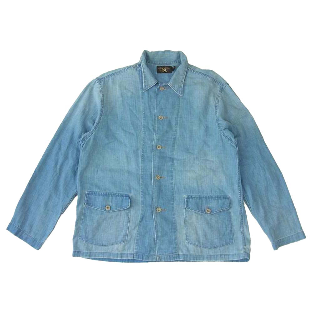 RRL ダブルアールエル 国内正規品 インディゴ リネン コットン カバーオール インディゴブルー系 L【中古】