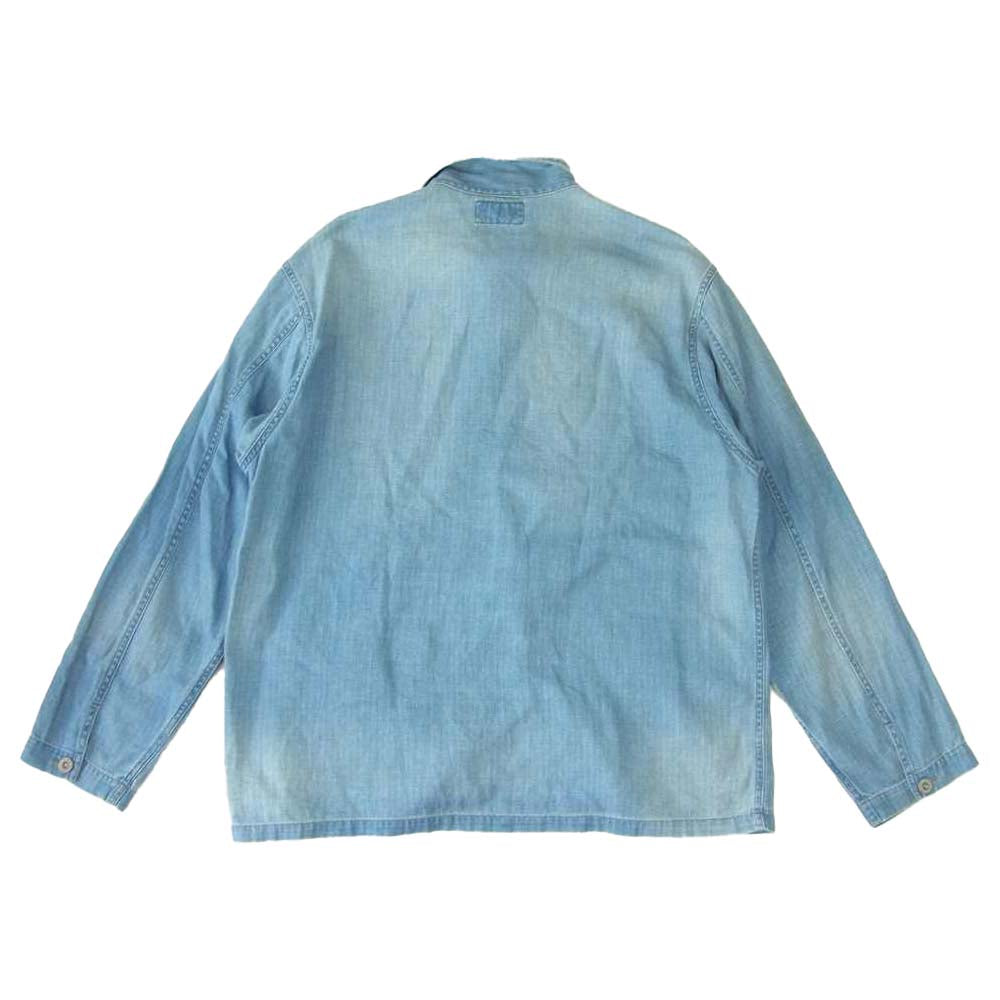 RRL ダブルアールエル 国内正規品 インディゴ リネン コットン カバーオール インディゴブルー系 L【中古】