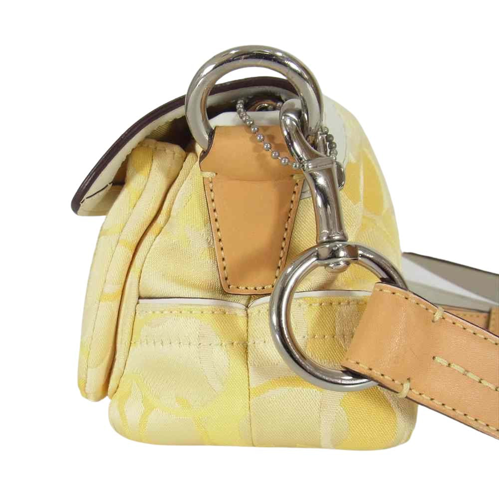 COACH コーチ 1854 シグネチャー ショルダーバッグ イエロー イエロー系【中古】