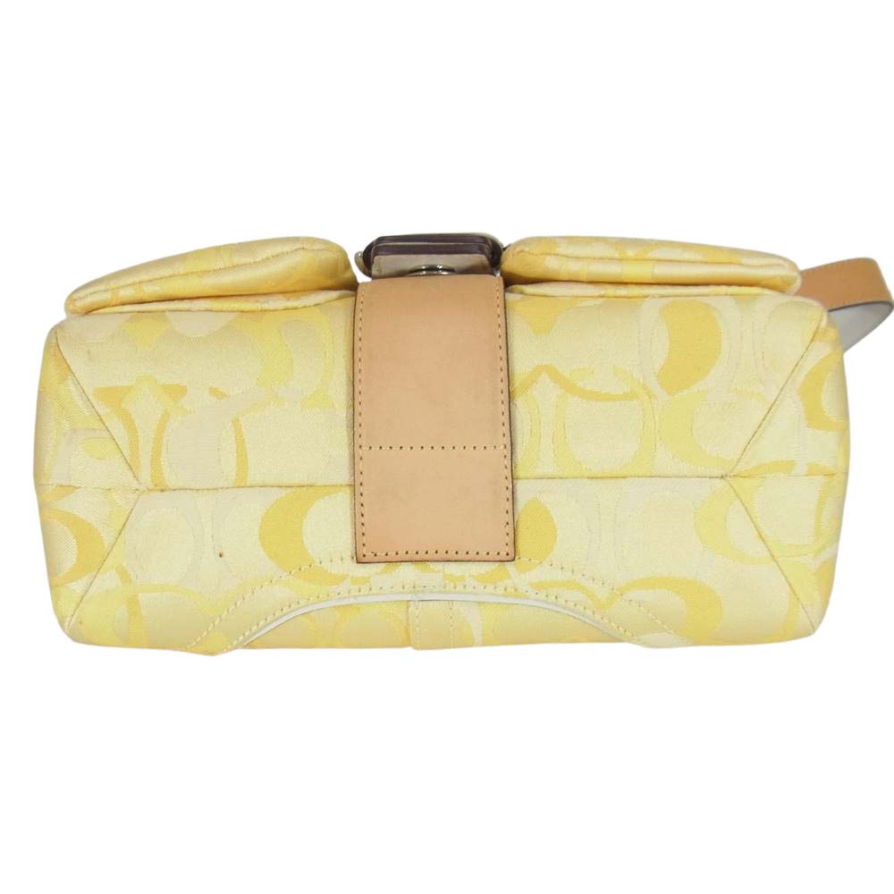 COACH コーチ 1854 シグネチャー ショルダーバッグ イエロー イエロー系【中古】