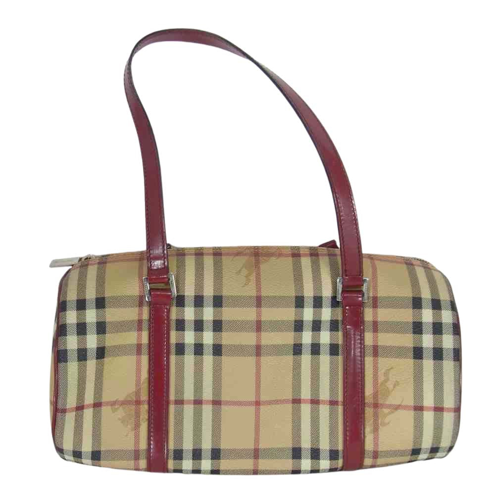 BURBERRY バーバリー LONDON ノバチェック ミニボストン バッグ ブラウン系【中古】