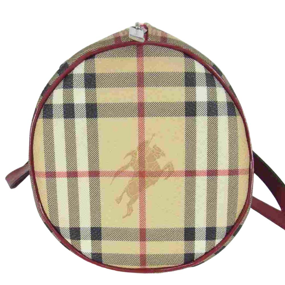 BURBERRY バーバリー LONDON ノバチェック ミニボストン バッグ ブラウン系【中古】