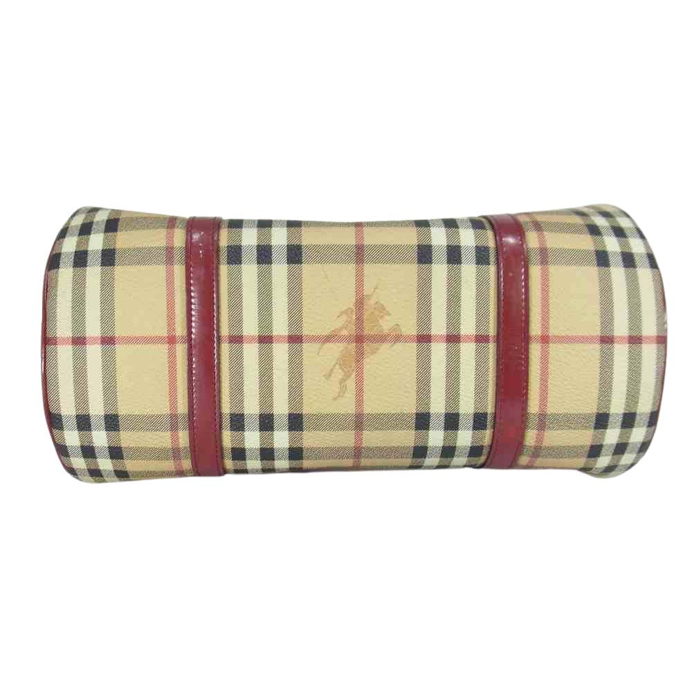 BURBERRY バーバリー LONDON ノバチェック ミニボストン バッグ ブラウン系【中古】