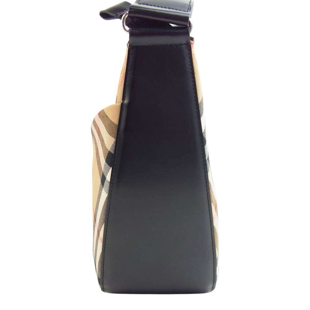 BURBERRY バーバリー ノバチェック 切替 ショルダーバッグ ベージュ系【中古】
