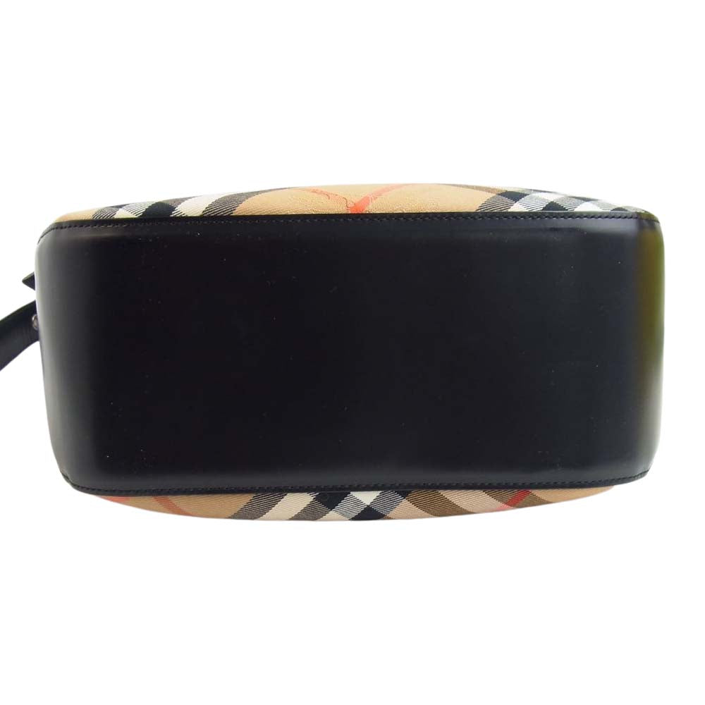 BURBERRY バーバリー ノバチェック 切替 ショルダーバッグ ベージュ系【中古】