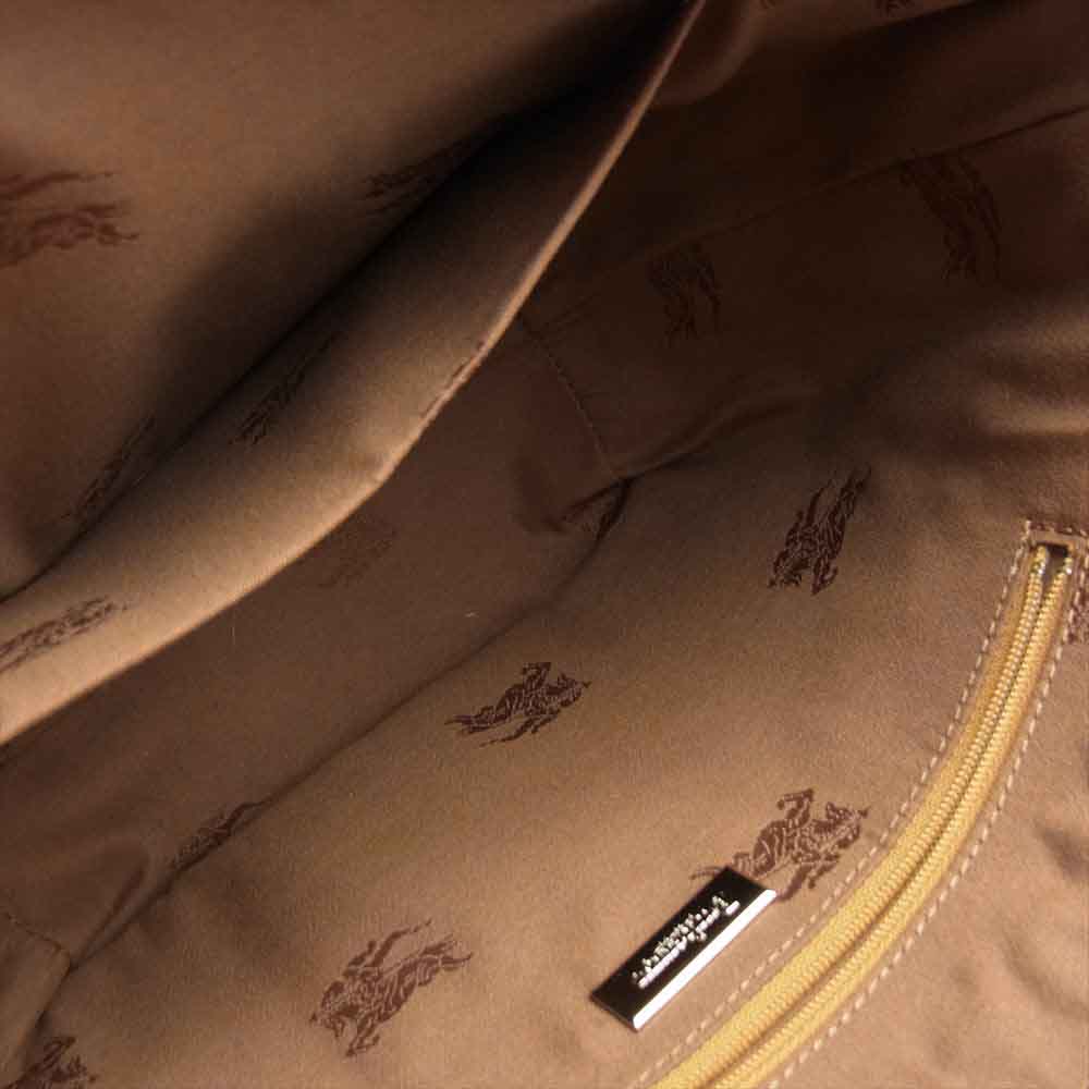 BURBERRY バーバリー ノバチェック 切替 ショルダーバッグ ベージュ系【中古】