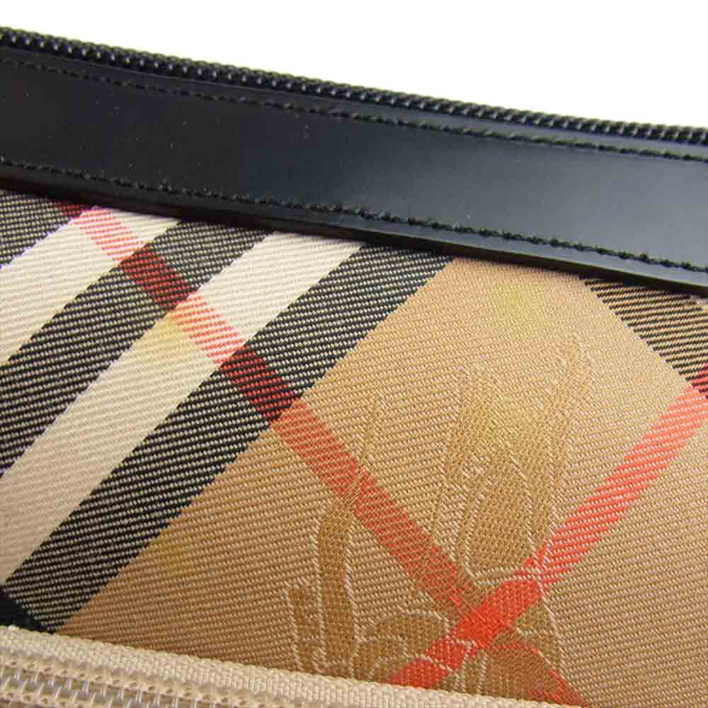 BURBERRY バーバリー ノバチェック 切替 ショルダーバッグ ベージュ系【中古】