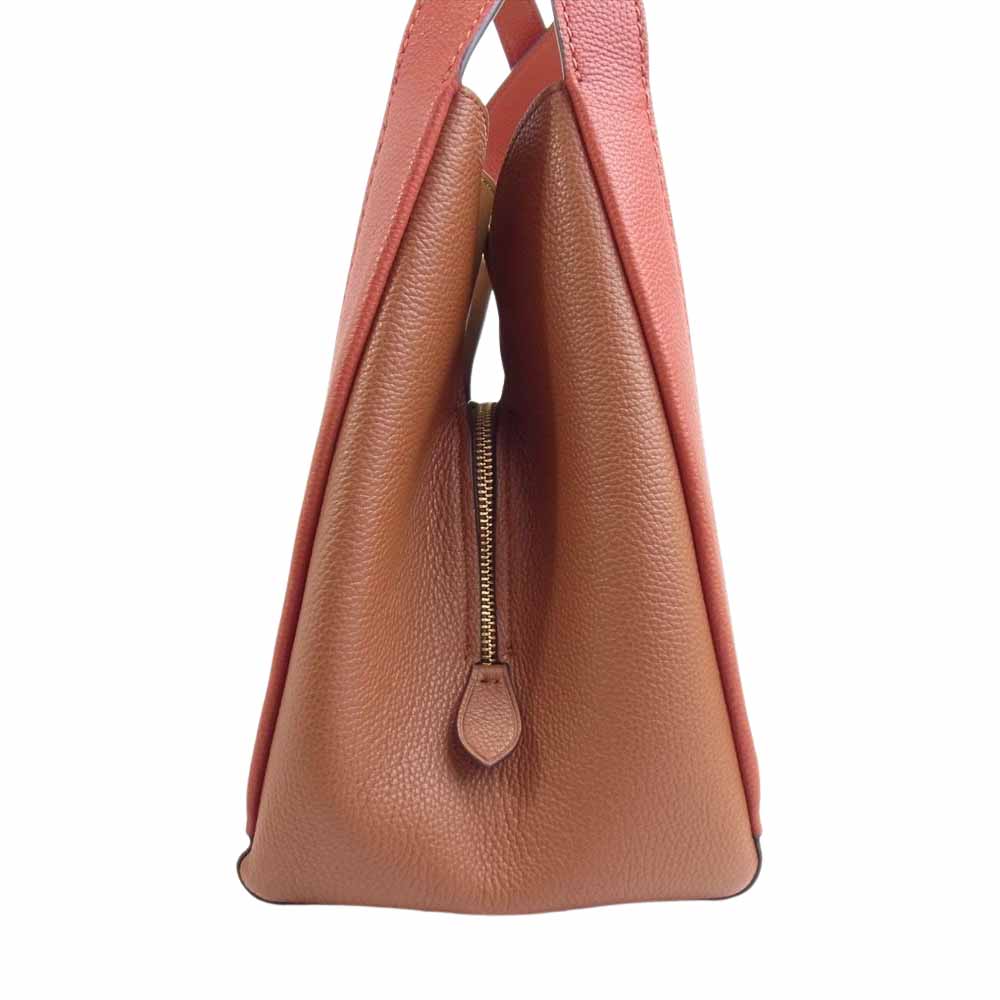 COACH コーチ 76088 ハドリー ホーボー カラーブロック トート バッグ ベージュ系 レッド系 ブラウン系【中古】