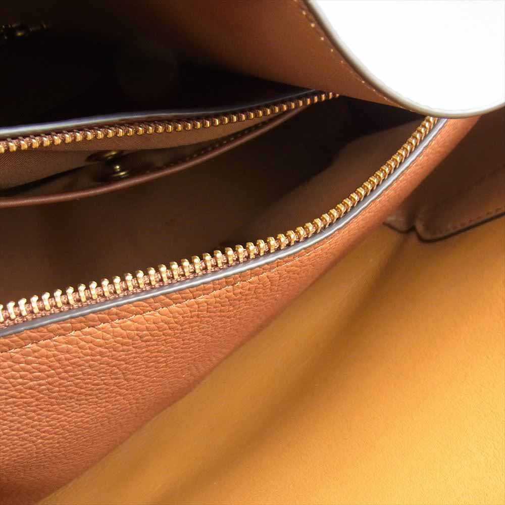 COACH コーチ 76088 ハドリー ホーボー カラーブロック トート バッグ ベージュ系 レッド系 ブラウン系【中古】