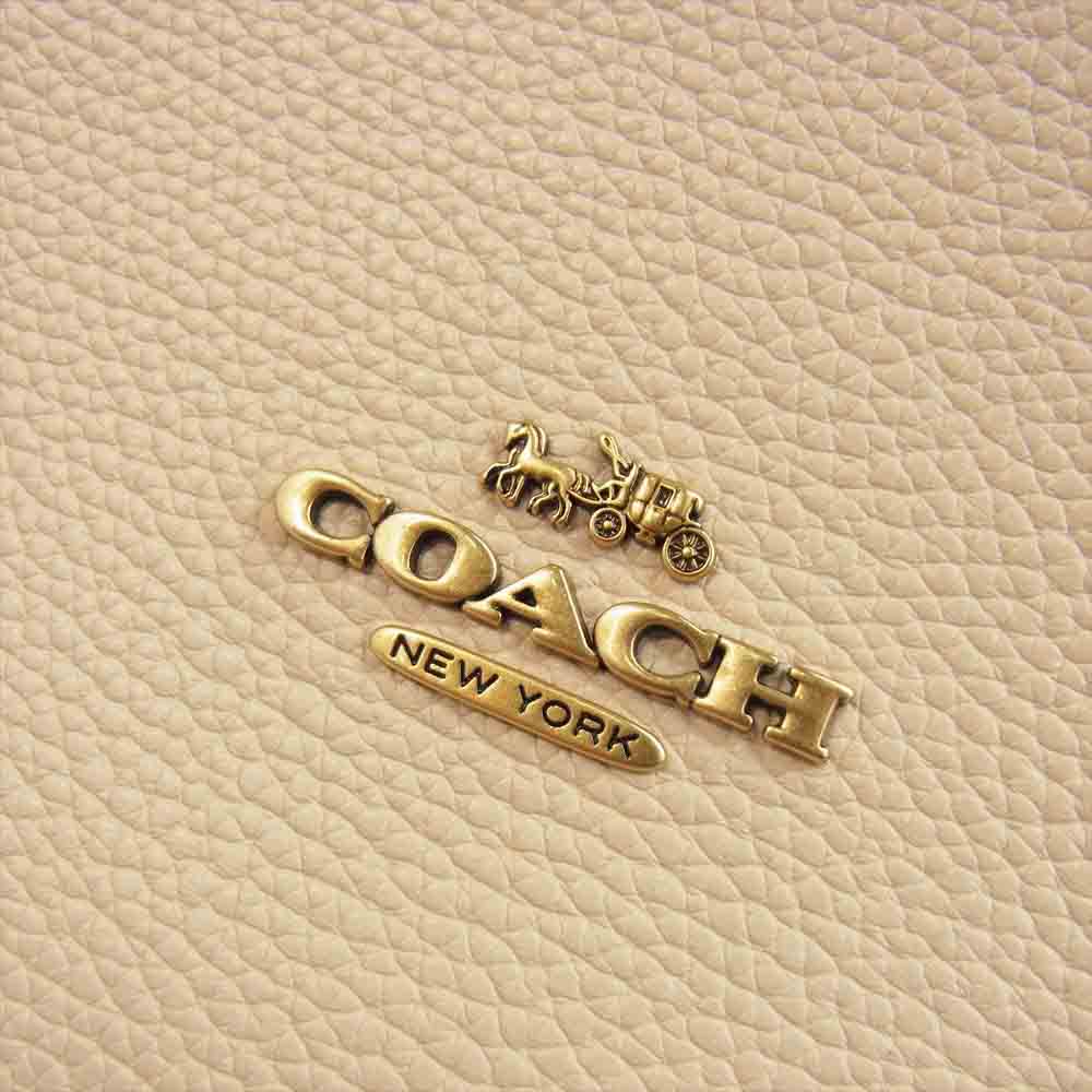 COACH コーチ 76088 ハドリー ホーボー カラーブロック トート バッグ ベージュ系 レッド系 ブラウン系【中古】