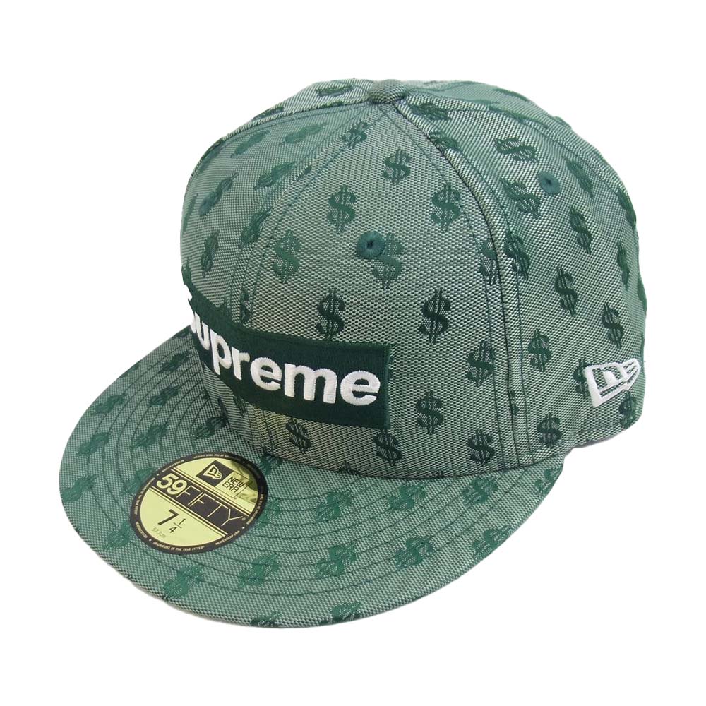 Supreme シュプリーム 18ss × New Era Monogram Box Logo Cap ニューエラ  モノグラム ボックスロゴ キャップ グリーン系 7 1/4【新古品】【未使用】【中古】