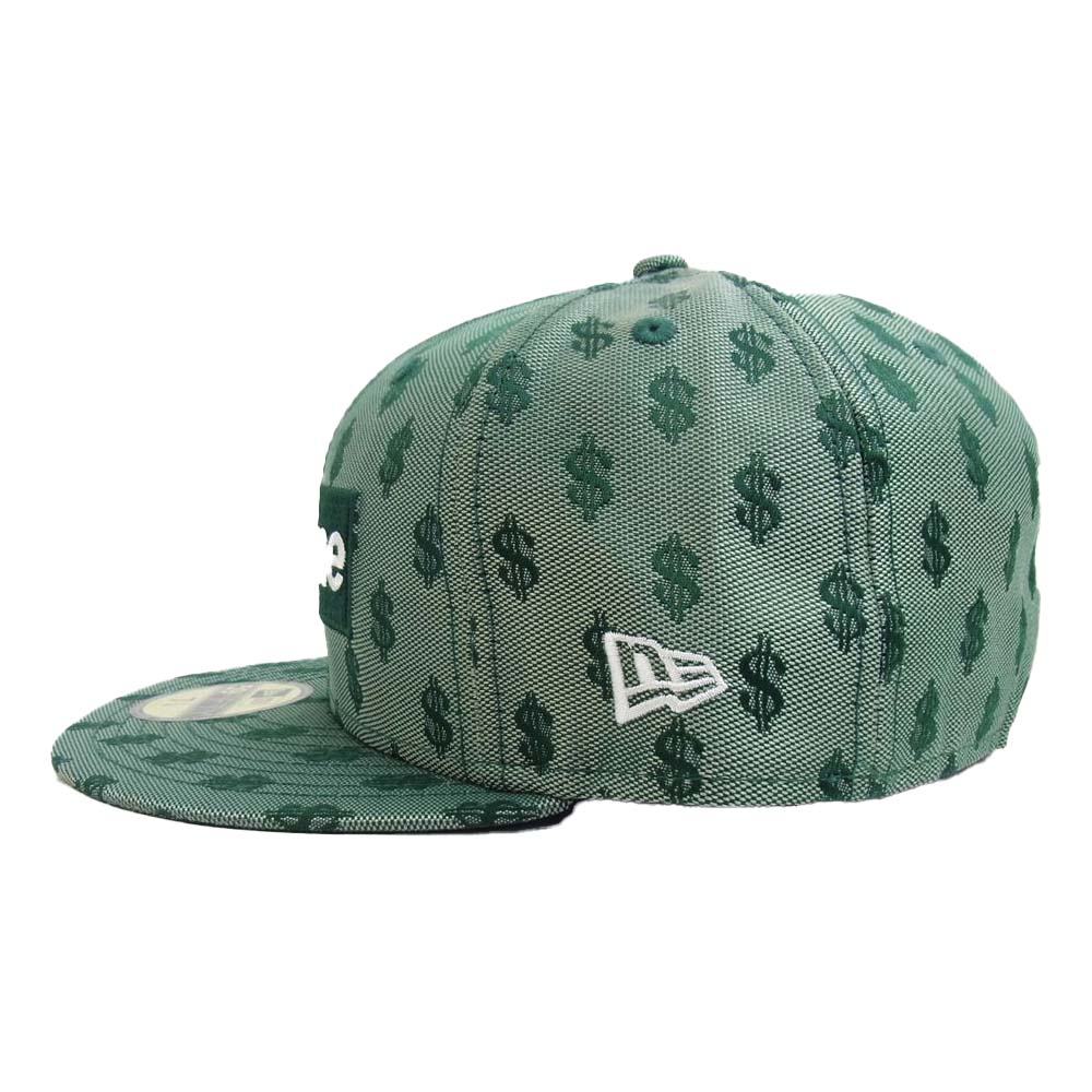 Supreme シュプリーム 18ss × New Era Monogram Box Logo Cap ニューエラ  モノグラム ボックスロゴ キャップ グリーン系 7 1/4【新古品】【未使用】【中古】