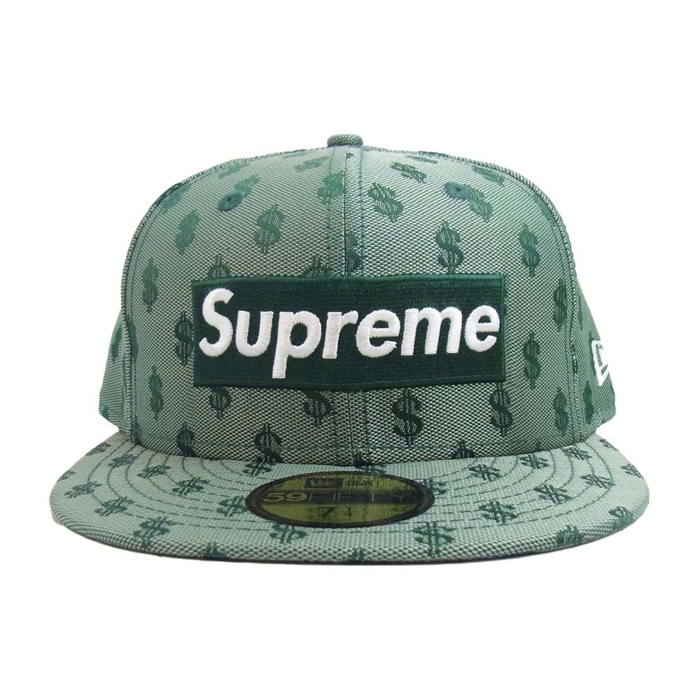 Supreme シュプリーム 18ss × New Era Monogram Box Logo Cap ニューエラ  モノグラム ボックスロゴ キャップ グリーン系 7 1/4【新古品】【未使用】【中古】