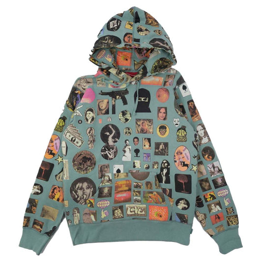 Supreme シュプリーム 17SS Thrills Hooded Sweatshirt プルオーバー スウェット グリーン系 M【美品】【中古】