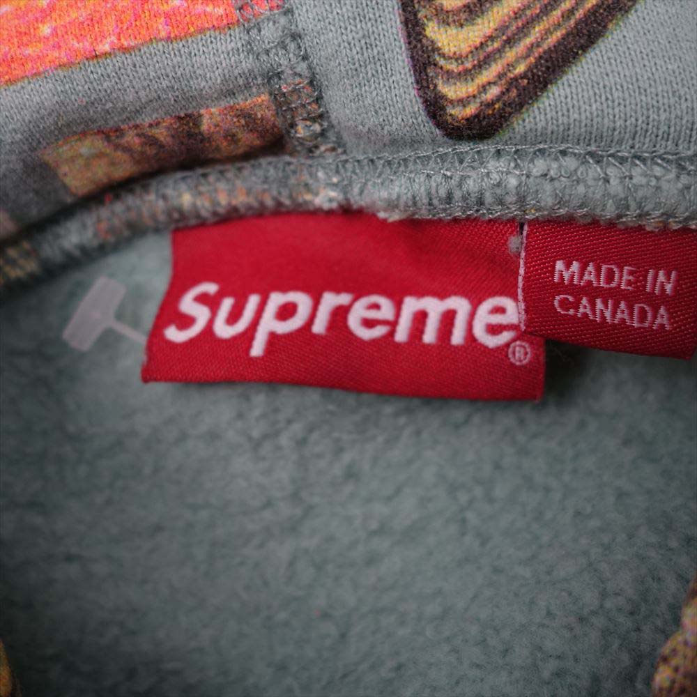 Supreme シュプリーム 17SS Thrills Hooded Sweatshirt プルオーバー スウェット グリーン系 M【美品】【中古】