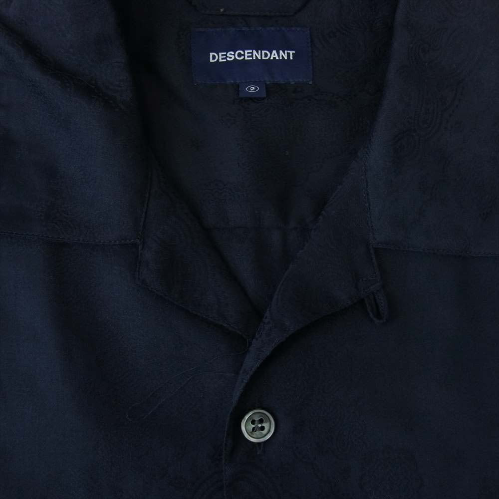 DESCENDANT ディセンダント 211TQDS-SHM07 RIVERA CUBA SS SHIRT キューバ シャツ ネイビー系 2【極上美品】【中古】