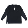 DESCENDANT ディセンダント 19SS 191ATDS-CSM42 MILITIA LAYERED TEE レイヤード サーマル Ｔシャツ BLACK ブラック系 2【新古品】【未使用】【中古】