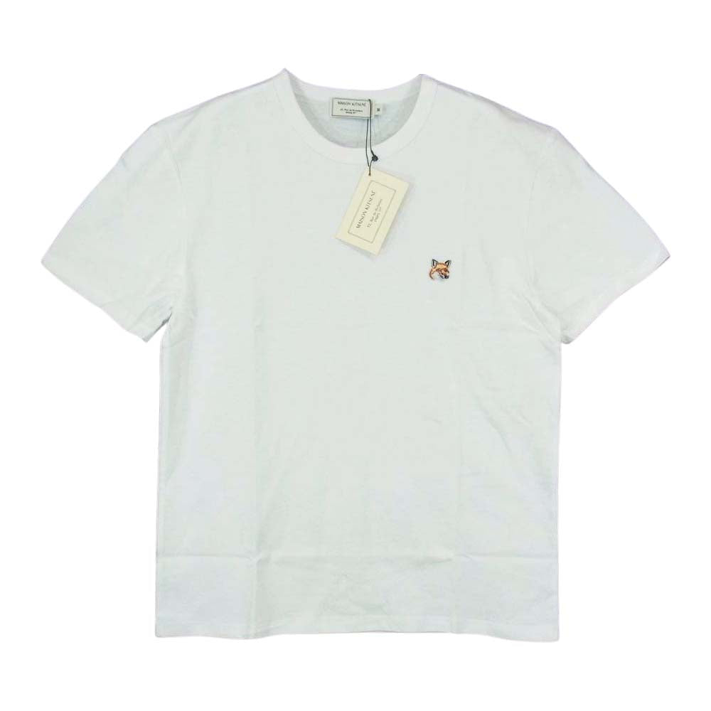 MAISON KITSUNE メゾンキツネ FOX PATCH CLASSIC TEE フォックス パッチ クラシック Tシャツ ホワイト系 M【新古品】【未使用】【中古】