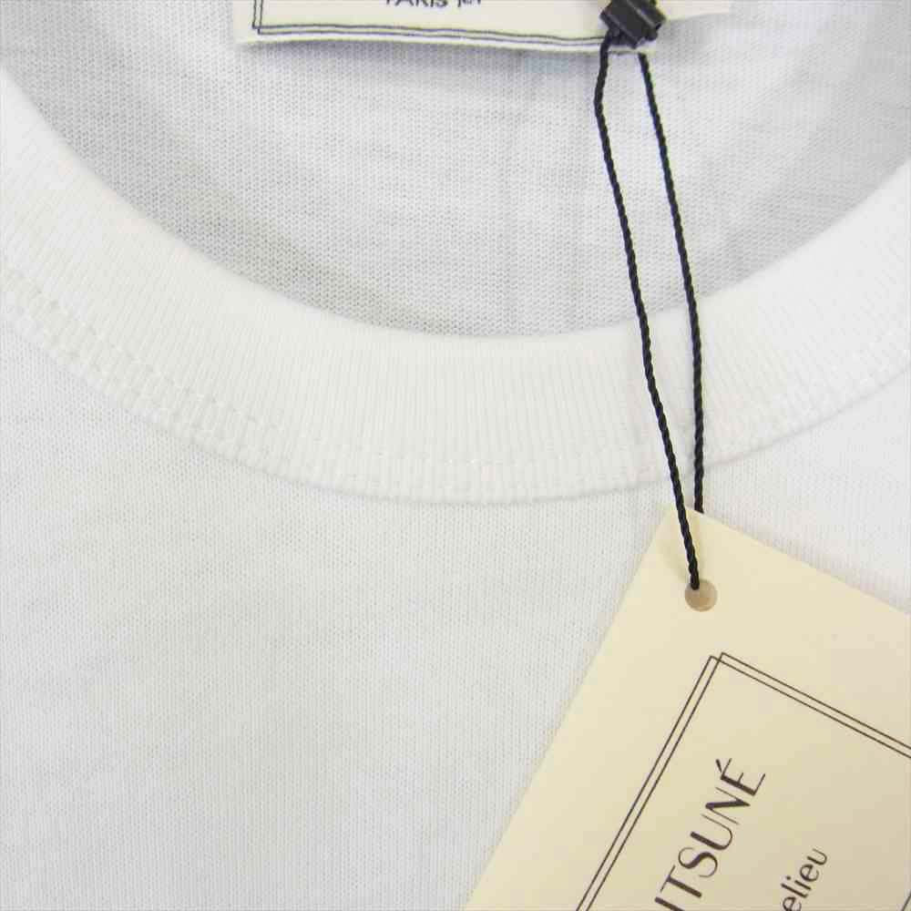 MAISON KITSUNE メゾンキツネ FOX PATCH CLASSIC TEE フォックス パッチ クラシック Tシャツ ホワイト系 M【新古品】【未使用】【中古】