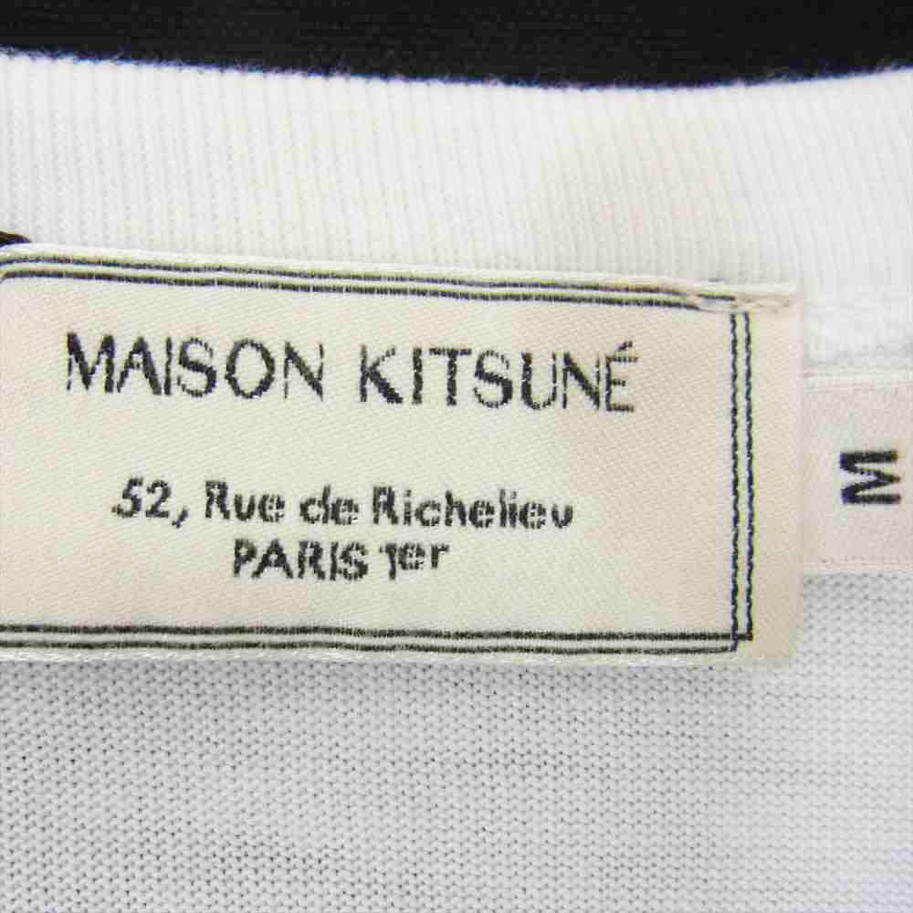 MAISON KITSUNE メゾンキツネ FOX PATCH CLASSIC TEE フォックス パッチ クラシック Tシャツ ホワイト系 M【新古品】【未使用】【中古】